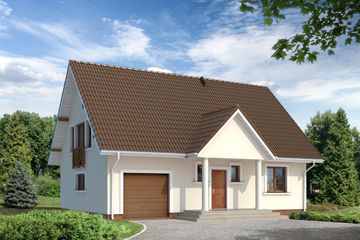  Projekt domu Nugat (BSE1015) - projekt domu parterowego z poddaszem - Zdjęcie 1