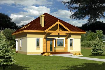  Projekt domu Kacper bez garażu [B] (WRF1092) - projekt domu parterowego z poddaszem - Zdjęcie 1