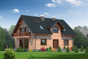  Projekt domu Żarnowiec dws (KRP1371) - projekt domu parterowego z poddaszem - Zdjęcie 1