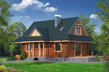  Projekt domu Zawoja dw6 (KRP1373) - projekt domu parterowego z poddaszem - Zdjęcie 1