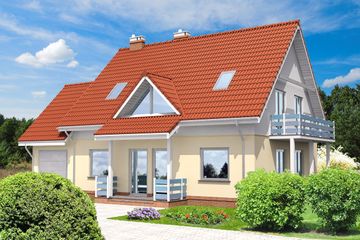  Projekt domu Bristol LMP34 (WRB1078) - projekt domu parterowego z poddaszem - Zdjęcie 1