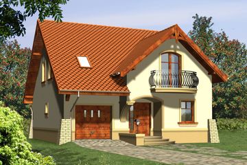  Projekt domu Notabene (WRN1067) - projekt domu parterowego z poddaszem - Zdjęcie 1