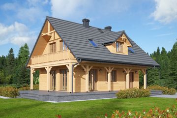  Projekt domu Świdnica dws (KRP1363) - projekt domu parterowego z poddaszem - Zdjęcie 1