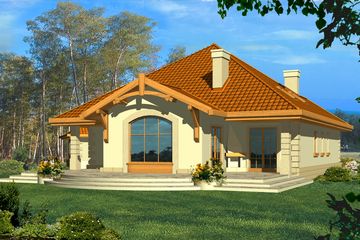  Projekt domu Wenus (WRH1014) - projekt domu parterowego z poddaszem - Zdjęcie 1