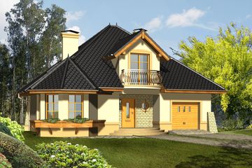 Projekt domu Viva (WRN1064) - projekt domu parterowego z poddaszem - Zdjęcie 1