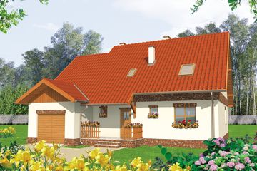  Projekt domu Amanda G1 (WRC1434) - projekt domu parterowego z poddaszem - Zdjęcie 1