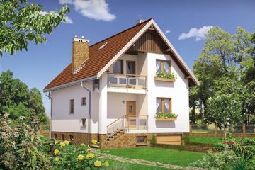  Projekt domu Koral (1200) (KRD2378) - projekt domu parterowego z poddaszem - Zdjęcie 1