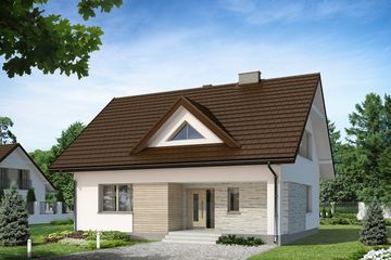  Projekt domu Indygo 4 MC (BSA1906) - projekt domu parterowego z poddaszem - Zdjęcie 1