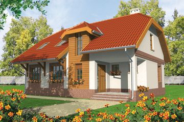  Projekt domu Ramona (WRC1262) - projekt domu parterowego z poddaszem - Zdjęcie 1