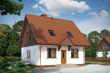  Projekt domu Orzeszek (BSE1018) - projekt domu parterowego z poddaszem - Zdjęcie 1