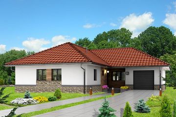  Projekt domu HG-H3B (KRM1079) - projekt domu parterowego - Zdjęcie 1