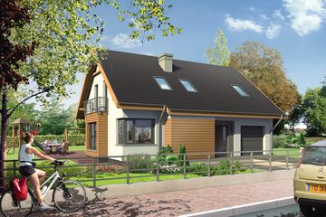  Projekt domu Własny (CZB1001) - projekt domu parterowego z poddaszem - Zdjęcie 1