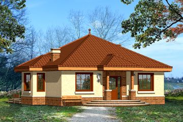  Projekt domu Kruk bez garażu [B] (WRF1103) - projekt domu parterowego - Zdjęcie 1