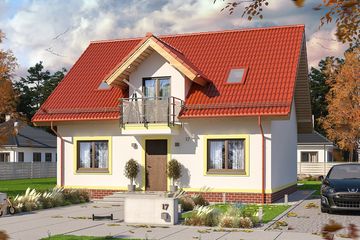  Projekt domu Ares (WOE1016) - projekt domu parterowego z poddaszem - Zdjęcie 1