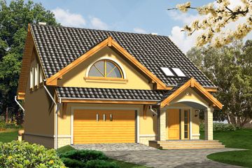  Projekt domu Orchidea (WRN1071) - projekt domu parterowego z poddaszem - Zdjęcie 1