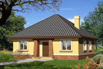  Projekt domu Kamyczek (WRN1077) - projekt domu parterowego - Zdjęcie 1