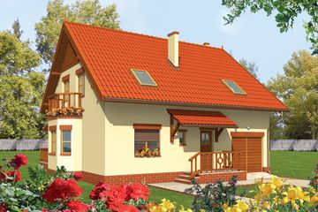  Projekt domu Aga G1 (WRC1459) - projekt domu parterowego z poddaszem - Zdjęcie 1