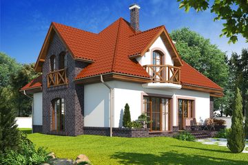  Projekt domu Grande G1 (WRC2052) - projekt domu parterowego z poddaszem - Zdjęcie 1