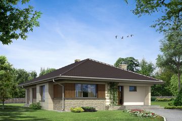  Projekt domu Aster MC (BSA1919) - projekt domu parterowego - Zdjęcie 1