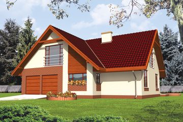  Projekt domu Rita II G2 (WRC1271) - projekt domu parterowego z poddaszem - Zdjęcie 1