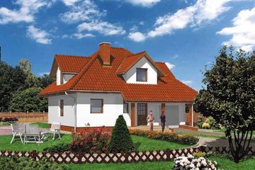  Projekt domu WB-3950 (KRA1227) - projekt domu parterowego z poddaszem - Zdjęcie 1