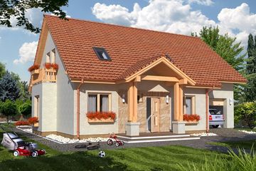  Projekt domu Arkan A (WRD1993) - projekt domu parterowego z poddaszem - Zdjęcie 1