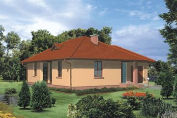  Projekt domu WB-3486 (KRA1007) - projekt domu parterowego - Zdjęcie 1