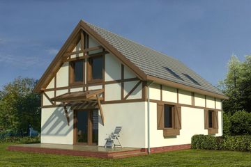  Projekt domu WM B05 Cyranka (GDB1020) - projekt domu parterowego z poddaszem - Zdjęcie 1