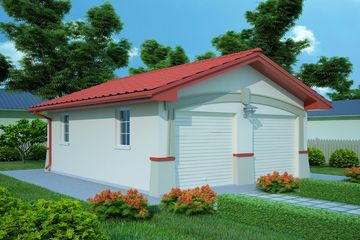  Projekt garażu G40 - Budynek garażowy (PRA1049) - projekt garażu parterowego - Zdjęcie 1