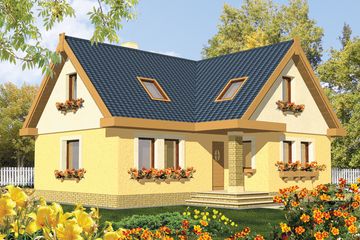  Projekt domu Agatka (WRC1462) - projekt domu parterowego z poddaszem - Zdjęcie 1