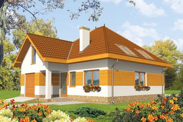  Projekt domu Agnes G1 (WRC1463) - projekt domu parterowego z poddaszem - Zdjęcie 1