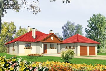  Projekt domu Agnieszka G2 (WRC1464) - projekt domu parterowego z poddaszem - Zdjęcie 1