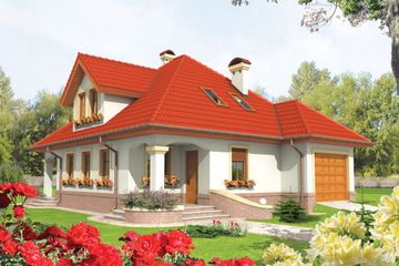  Projekt domu Aja G1 (WRC1466) - projekt domu parterowego z poddaszem - Zdjęcie 1