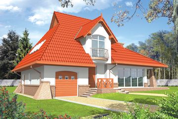 Projekt domu Ludmiła G1 (WRC1103) - projekt domu parterowego z poddaszem - Zdjęcie 1