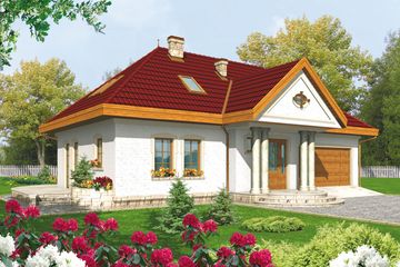  Projekt domu Paloma G2 (WRC1281) - projekt domu parterowego z poddaszem - Zdjęcie 1