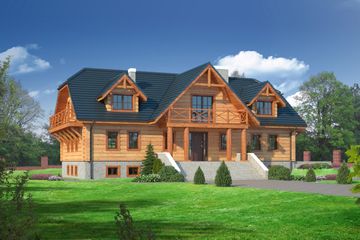  Projekt domu Chrostowo (KRP1323) - projekt domu parterowego z poddaszem - Zdjęcie 1