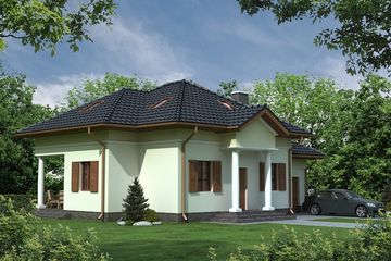  Projekt domu AH 004 (GDC1004) - projekt domu parterowego z poddaszem - Zdjęcie 4