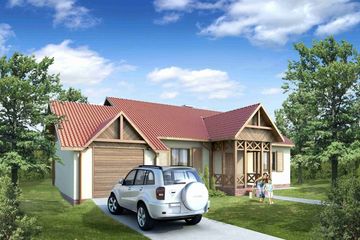  Projekt domu 130 DL drewniany (WAN1005) - projekt domu parterowego - Zdjęcie 1