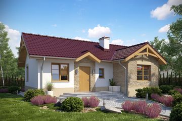  Projekt domu Miłka bez garażu [B] (WRF1118) - projekt domu parterowego - Zdjęcie 1