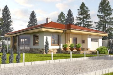  Projekt domu Oliwia z garażem 1-st. [A] (WRF1122) - projekt domu parterowego - Zdjęcie 1