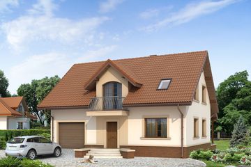  Projekt domu Arnika 2 (BSA1600) - projekt domu parterowego z poddaszem - Zdjęcie 1