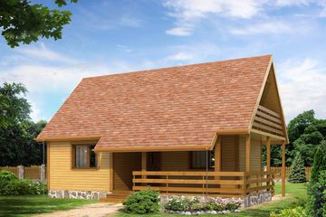  Projekt domu letniskowego Biedronka dr-S (BSA1607) - projekt domu letniskowego parterowego z poddaszem - Zdjęcie 1