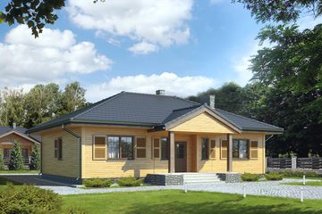  Projekt domu Borówka 2 dr-S (BSA1608) - projekt domu parterowego - Zdjęcie 1