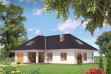  Projekt domu Tymoteusz-2 - murowana – ceramika (KRD2308) - projekt domu parterowego z poddaszem - Zdjęcie 1