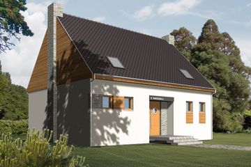  Projekt domu Moon (WRN1099) - projekt domu parterowego z poddaszem - Zdjęcie 1
