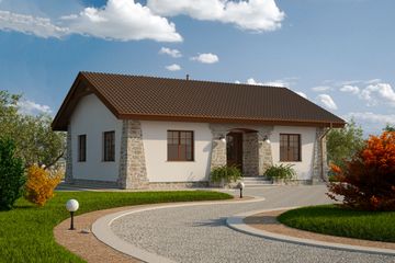  Projekt domu Sylwia (PRA1054) - projekt domu parterowego - Zdjęcie 1