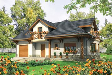  Projekt domu Romeo G1 (WRC1301) - projekt domu parterowego z poddaszem - Zdjęcie 1