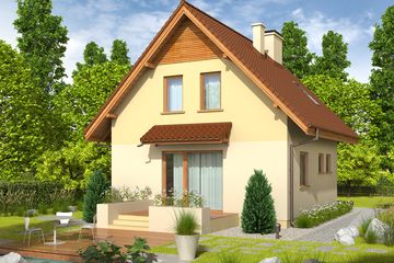  Projekt domu Beatka (WRC1475) - projekt domu parterowego z poddaszem - Zdjęcie 1