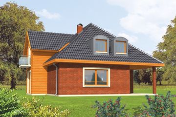  Projekt domu Berta G1 (WRC1479) - projekt domu parterowego z poddaszem - Zdjęcie 1