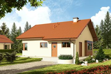  Projekt domu Tori III (wersja B) economic (WRC2065) - projekt domu parterowego - Zdjęcie 1